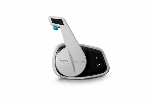 Silver finish side-mount throttle lever
